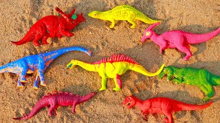 ขุดหาสมบัติแต่ดันเจอไดโนเสาร์ ทาสีไดโนเสาร์ - Find Dinosaur And Painted Dinosaurs