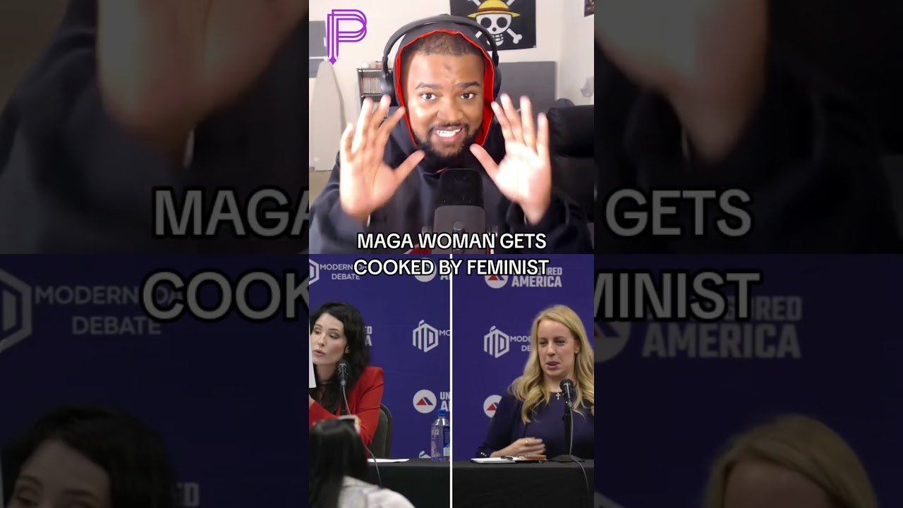 MAGA WOMAN GETS COOKED BY FEMINIST #donaldtrump #feminism #americanpolitics #politicaldebate