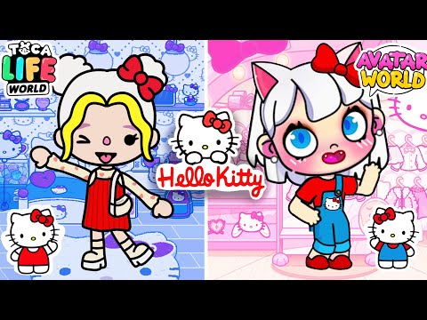 Видео: Hello Kitty в Тока Бока vs Avatar World | Toca Life World | Из Ботанши в Красотку!