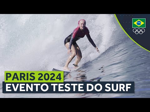 A preparação do Surf no Evento Teste para Paris 2024