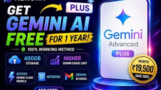 🔥 Get Gemini AI Plus FREE for 1 Year! | 400GB Storage + Higher AI Limits | HM Nexora 