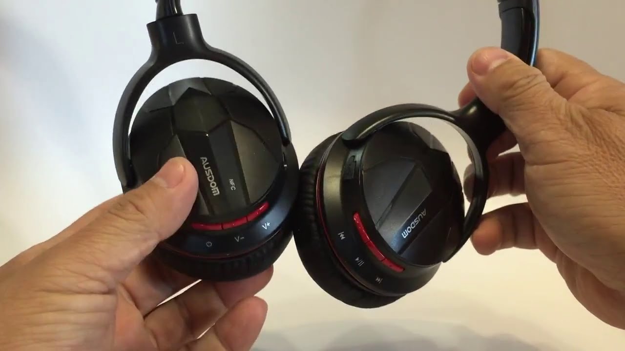 Ausdom M04 Upgraded Bluetooth 4.0 & NFC Headphones, Wireless or Wired, Microphone - Unboxing