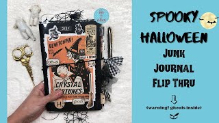 Vintage/Retro Softcover Halloween Junk Journal Flip Through #junkjournal