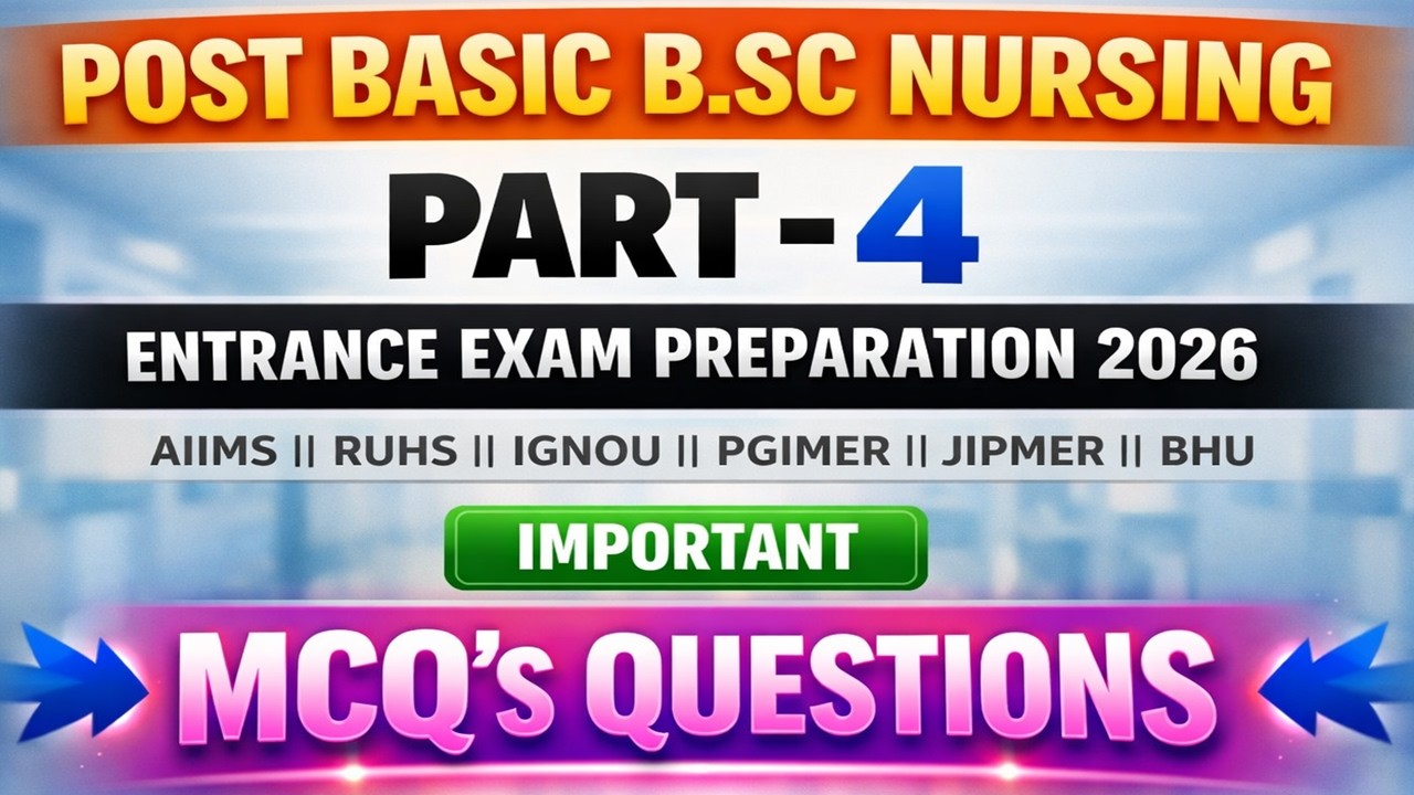 Post Basic Bsc Nursing Entrance Exam 2026 || Bsc Nursing Entrance Exam ...
