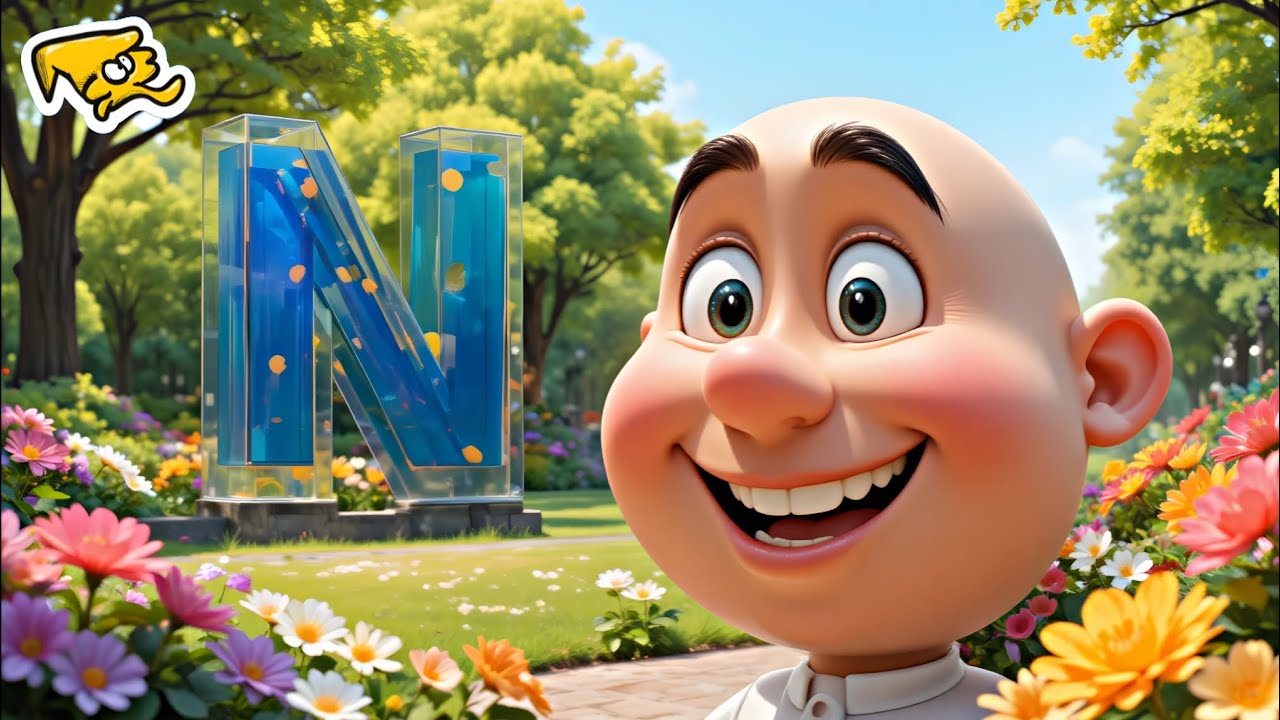 N for Nose 👃 | ABC Phonics Song | Letter N Words for Kids | Fun Alphabet Learning Video