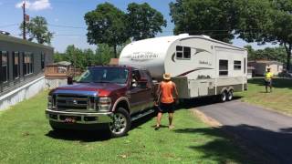 5Th Wheel Parking Istance At Ver-El Rv Park And Campground