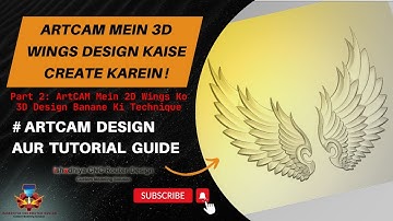Part2 #ArtCAM Mein #2D Wings Ko #3D #Design Banane Ki Technique! #tutorial #trending #art #ishadhiya