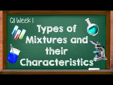 ശാസ്ത്രം 6 - Q1 ആഴ്ച 1 | മിശ്രിതങ്ങളുടെ തരങ്ങളും അവയുടെ സവിശേഷതകളും