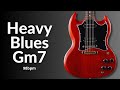 Heavy blues rock groove guitar backing track in g minor 7