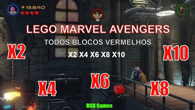 COMO PEGAR O BLOCO VERMELHO PEÇAS X10 LEGO MARVEL AVENGERS - RED BRICKS 