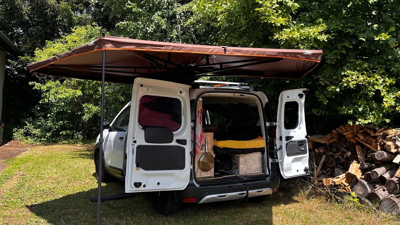 Minicamper Buttenwiesen zeigt euch die freitragende 270 Grad Markise