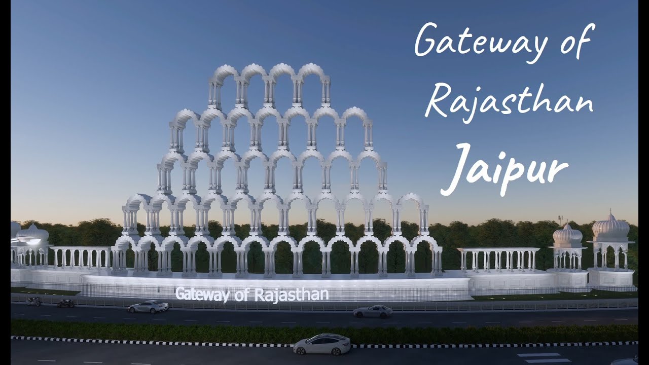 Gate Rajardhran Toran gate Jaipur | Gateway of Rajasthan 3D walkthrough animation - YouTube