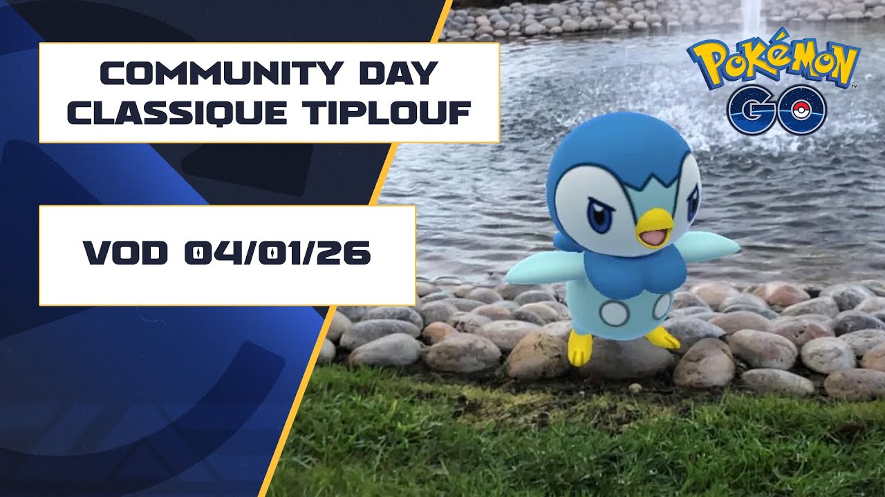 VOD - ❄️ COMMUNITY DAY CLASSIQUE TIPLOUF (ET RAIDS)❄️ - DIMANCHE 04/01/2026 -  Pokémon GO