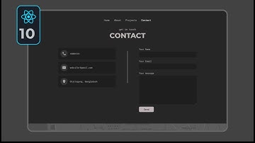 #10 Complete React Portfolio Website Project | Contact Page