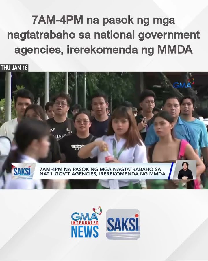7AM-4PM na pasok ng mga nagtatrabaho sa national government agencies, irerekomenda ng MMDA | Saksi