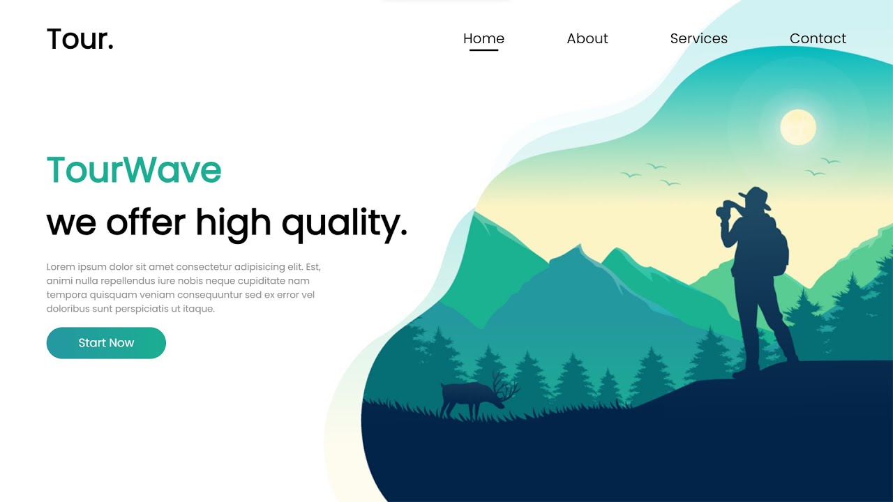 Animated website using Html & Css || How to create a website using Html ...