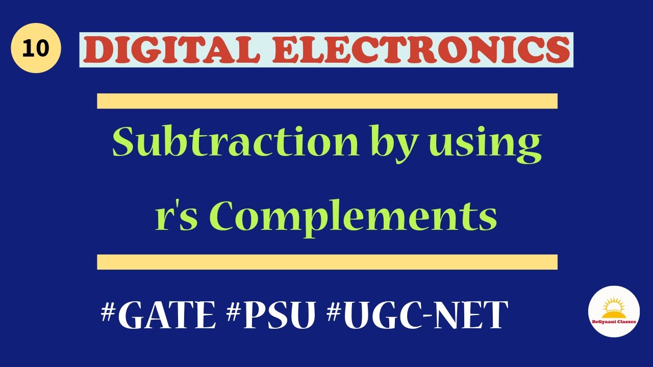 How to do subtraction by using r's complements | #digitalelectronics ...