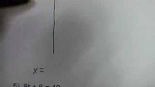 Solving Linear Equations Homework