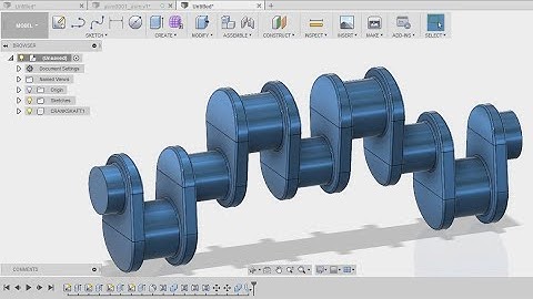 design of  crankshaft - fusion 360 tutorial