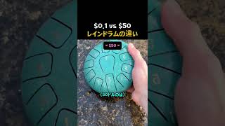 0.1ドル vs 50ドル レインドラムの差がこちら #楽器