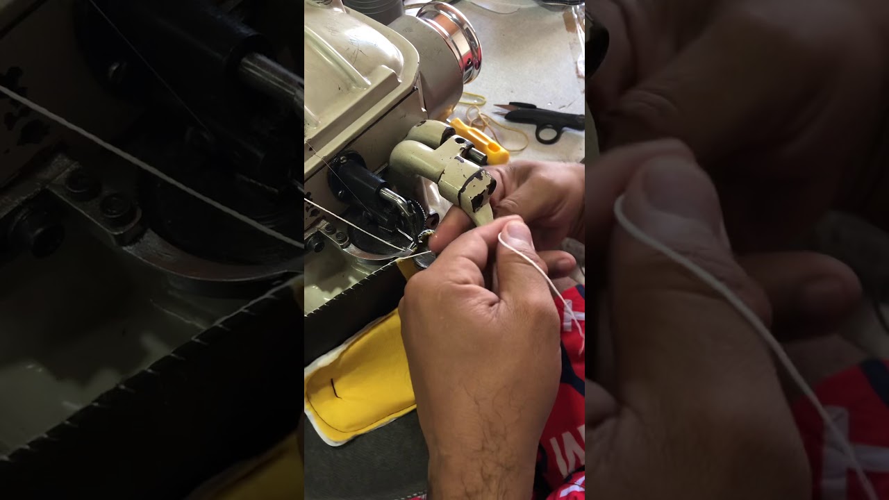 Passando cordão trançado