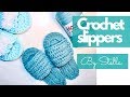 Crochet Simple Slippers - Bedroom Slippers for Adults(all size pattern ) T shirt yarn  - By Stella