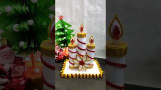 Easy Christmas Candle idea🎄|  Christmas craft ideas💫| Christmas candle making🎅🏻| DIY paper candle ⛄