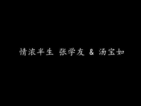 情浓半生 张学友 & 汤宝如 (歌词版)