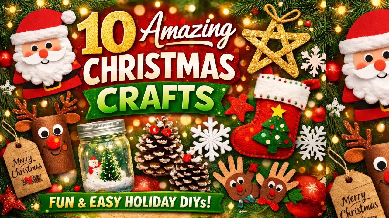 10 Amazing Christmas Crafts – Easy DIY Holiday Ideas - YouTube