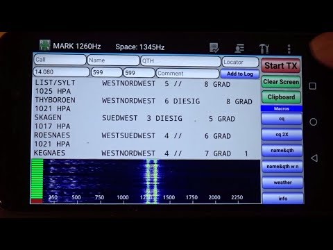 RTTY decoder Android mobile phone smartphone decode