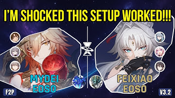 Honkai Star Rail: Mydei & Feixiao E0S0 -  F2P Apocalyptic Shadow 4  Showcase (Version 3.2) -
