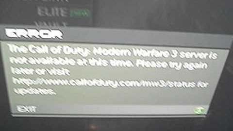 modern warfare 3 error message