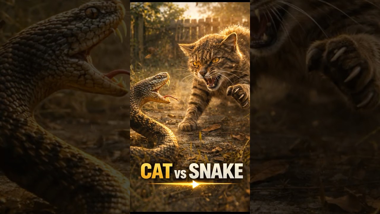 Cat Slaps Snake! ⚡ Fastest Reflexes in the World 😱