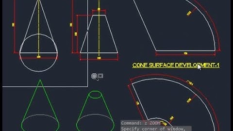 Cone Surface Development in Autocad
