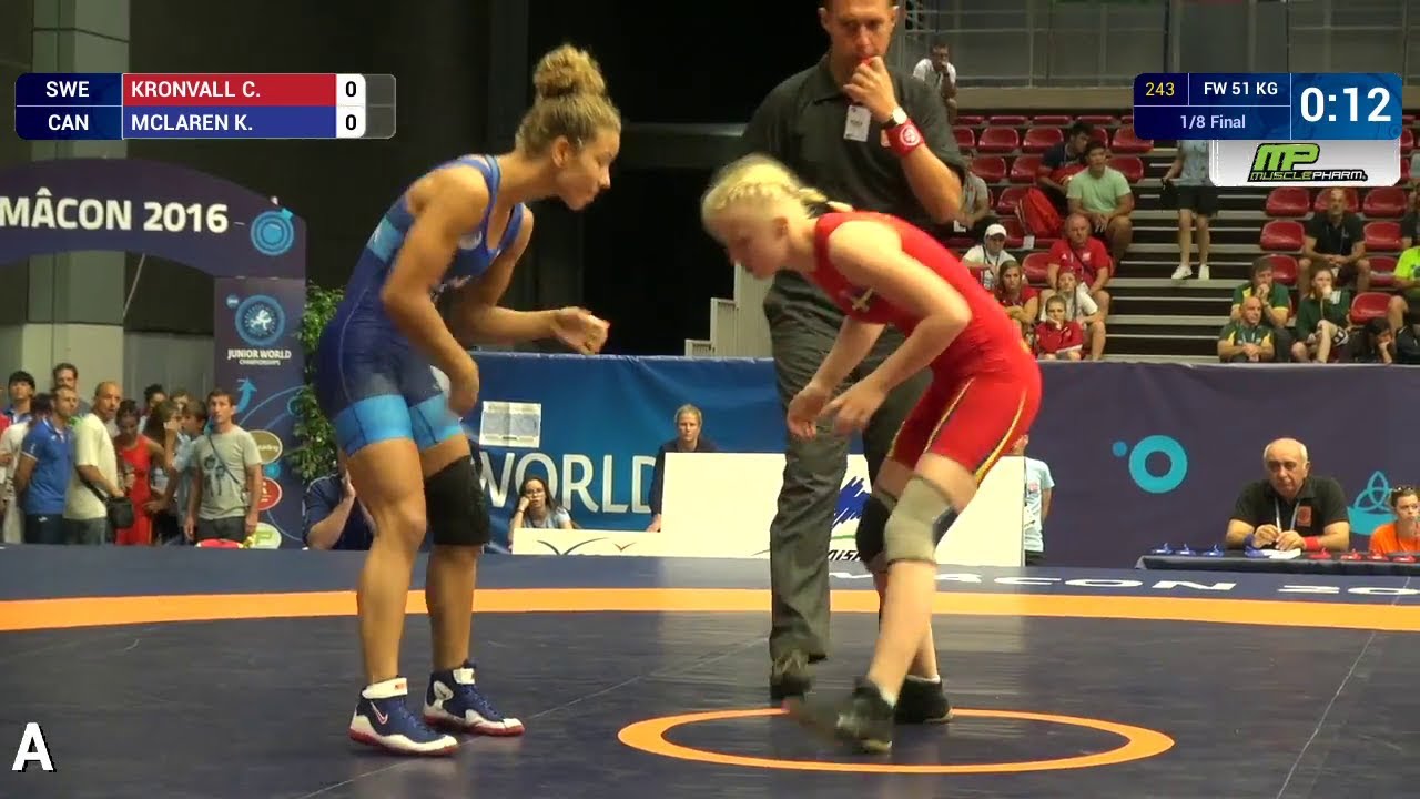 1/8 FW - 51 kg: K. MCLAREN (CAN) df. C. KRONVALL (SWE) by TF, 10-0