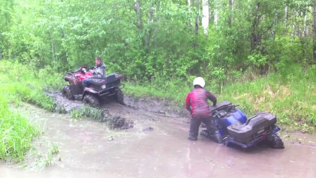 750 King quad towing! YouTube