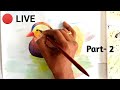 Watercolor for beginners| 🔴 Live #9| Duck swimming in water Draw Smart