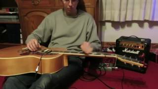 Wayfaring Stranger - slide guitar open D minor tuning