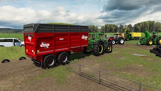 Big tractors harvesting maize silage in our new farm | Tractors at work | Farming Simulator 22