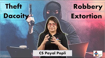 How Theft, Dacoity, Robbery & Extortion are different from one another?|Theft| Robbery| Dacoity| IPC