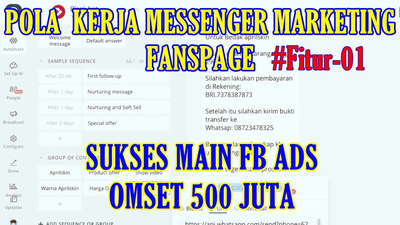 Cara Kerja Tools Messenger Marketing (Fitur-01) Tutorial ...