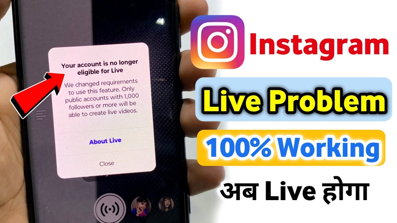 instagram live problem | your account is no longer eligible for live | instagram live not working