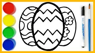 How to draw Easter Eggs Coloring Pages Safe s for kids 1 to 3 years old - s para ninos
