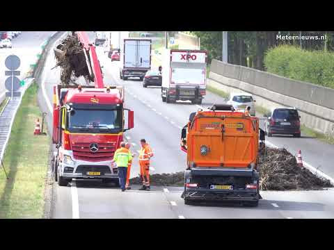 Veel opruimwerk voor Rijkswaterstaat op vele rijkswegen zoals A28 Staphorst