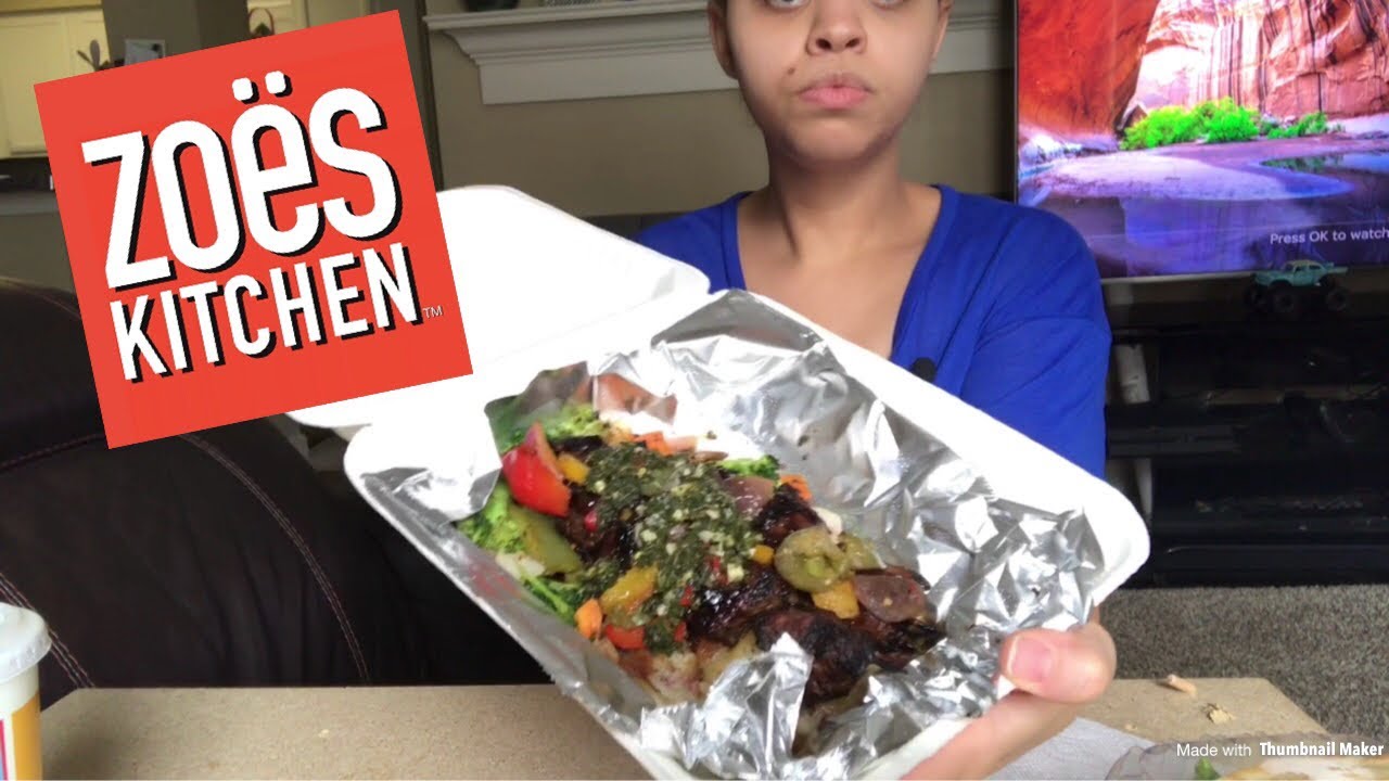 Zoe’s kitchen Mukbang!! Mediterranean food (steak kabob YouTube