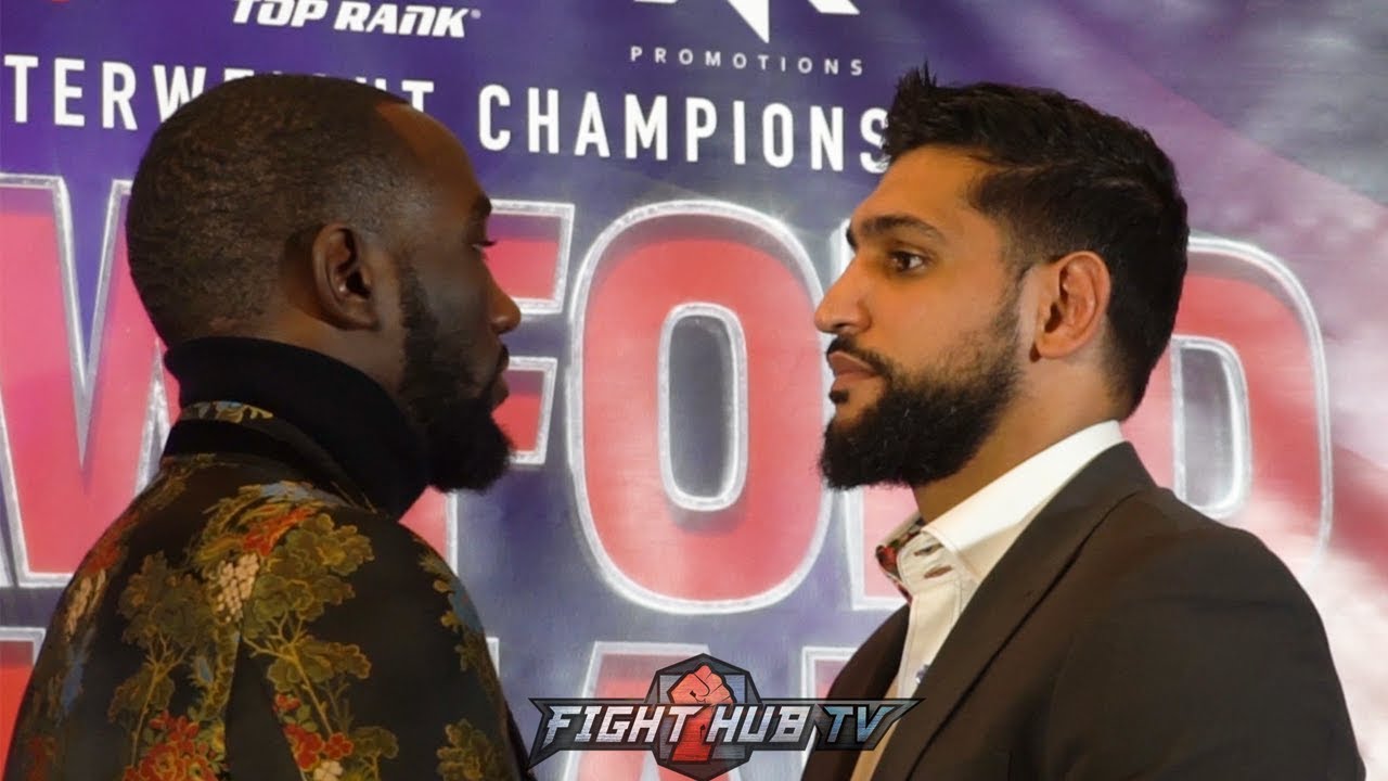 terence crawford amir khan TERENCE CRAWFORD AND AMIR KHAN GO HEAD TO HEAD FOR FIRST TIME IN LONDON!