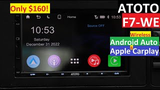 ATOTO F7-WE $160 Car Radio Head Unit with Wireless Apple CarPlay and Android Auto