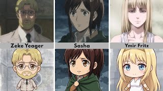 All Attack on Titan Characters in Chibi Style 🥶