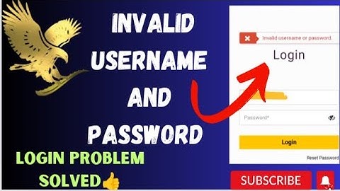 How to fix an invalid password?l invalid username and passwordl FBO ID ko login kaise karen
