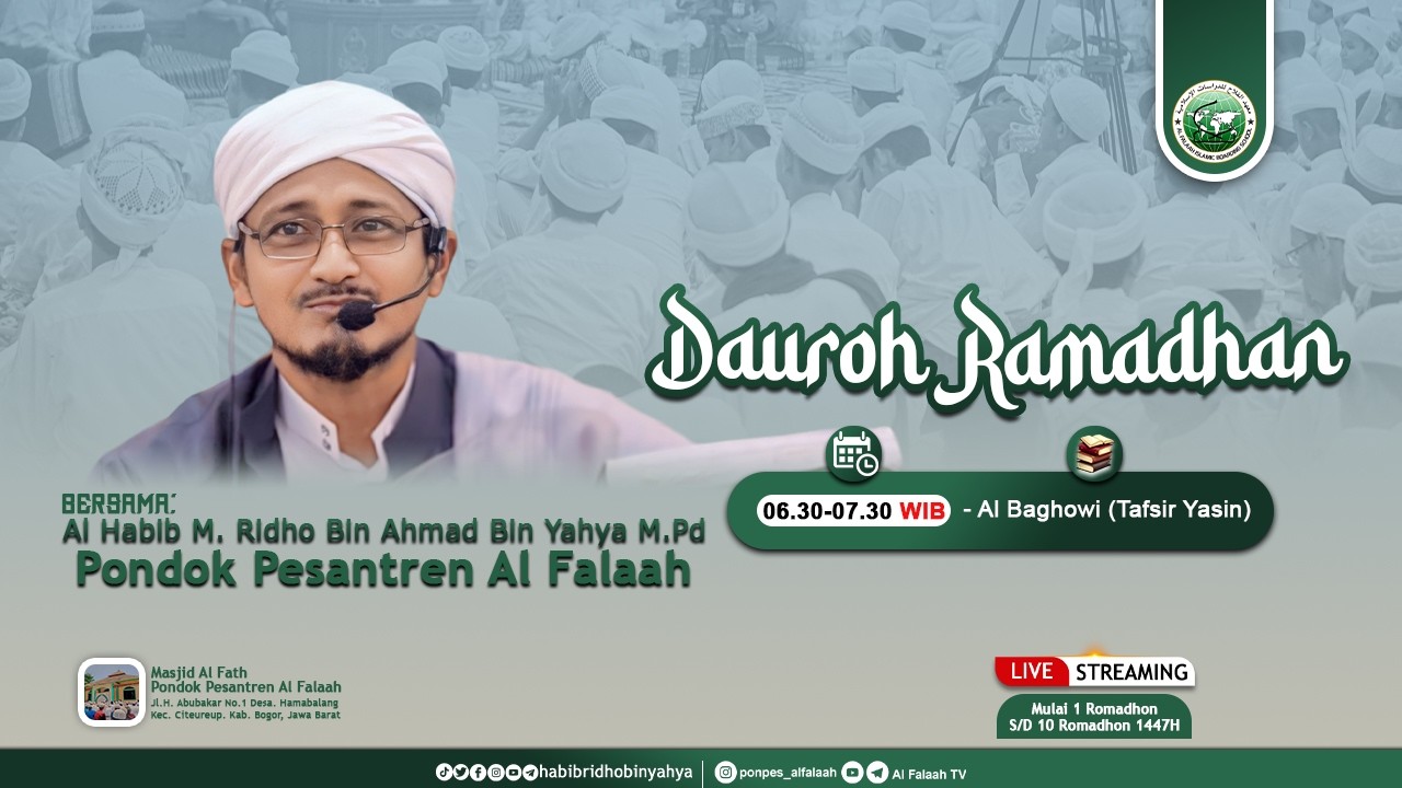🔴LIVE | Dauroh Romadhoniyyah Bersama Alhabib Ridho bin Ahmad bin yahya ||Pondok Pesantren Al Falaah